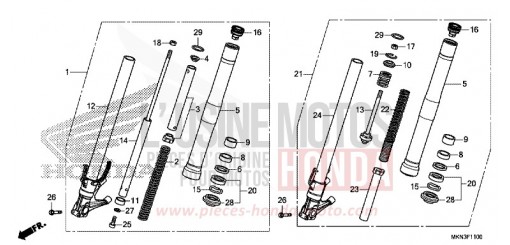 FORCELLA ANTERIORE CB650RAK di 2019